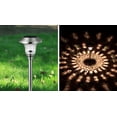 thumbnail image 3 of Lámpara solar BRILLAR para césped Exterior Impermeable Vidrio de acero inoxidable LED Jardín Luz negra blanca Versión mejorada, 3 of 5