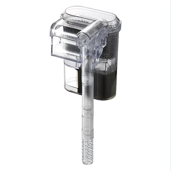 Small Wall Mounted Aquarium Water Filter External Hang On Back Adjustable Oxygen Pump Waterfall Filtration System For Fish Tank