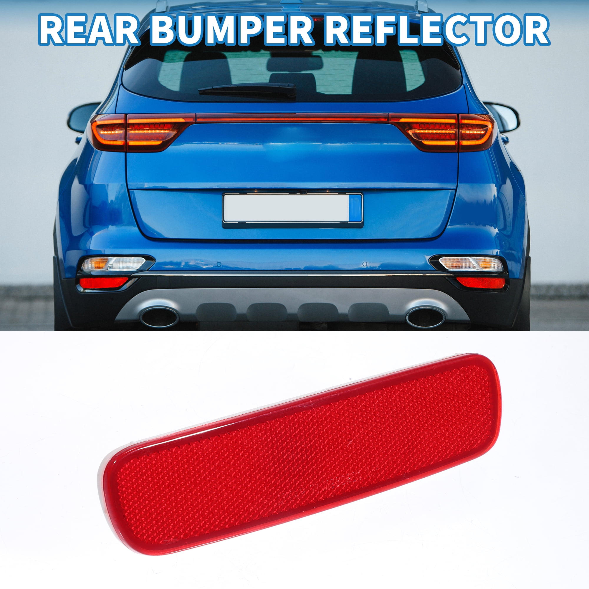 Unique Bargains Rear Left Bumper Reflector for Toyota Land Cruiser 1998-2007 ABS Red