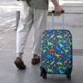 thumbnail image 3 of DarkBlue Dinosaurs Pattern Luggage Cover Fashion Suitcase Cover Baggage Covers Fit 25-28 Inch Luggage (Go Travel), 3 of 5