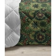 thumbnail image 3 of Mandala Down Alternative Comforter, Vintage Ottoman Elements in Oriental Style Paisley Inspired Flourish, Microfiber Quilt for All Season, 5 Sizes, Pale Orange Blue Black, by Ambesonne, 3 of 3