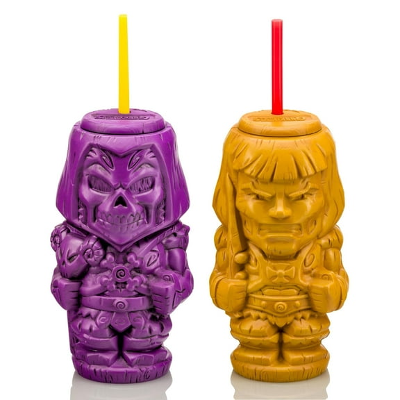 Masters of the Universe Geeki Tikis Plastic Tumbler Set of 2 | He-Man & Skeletor