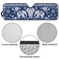 thumbnail image 7 of POLERO Blue Bohemian Elphant Automotive Sunshade Comes with Storage Bag, Keep Car Interior Cool,Universal Windshield Sun Shade Fit for Cars, Off-road Vehicle, Trucks, SUV (52.95x16.14 inch), 7 of 7