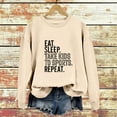 thumbnail image 3 of WEAIXIMIUNG Sweat à Capuche Zippé pour Femmes, Couleur Unie, Imprimé Lettre, Col Rond, Manches Longues, 3 of 3