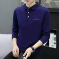 thumbnail image 5 of Camiseta polo negra blanca para hombre, camiseta formal de negocios, original Y2k, ropa de lujo coreana normal de alta calidad para hombre, 5 of 5