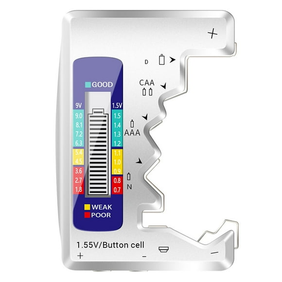 CIMAXIC Durable Battery Tester Portable Battery Checker Universal Battery Checker,3.63"X2.52"X0.54"