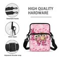 thumbnail image 7 of Chririnla Cute Owl Heart Love Print with Pockets Crossbody Wallet, Stretch Polyester Shoulder Pouch Lightweight Crossbody Phone Bag for Shop Shopping, 7 of 7