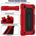 thumbnail image 3 of for TCL Tab 8 V/Tab 8 SE (6048E) Tablet Case Soft Silicone Rubber Heavy Duty Hybrid Had Back Shell Protection Shockproof Kids Friendly with Built in Stand Shoulder Strap (Black+Red), 3 of 7