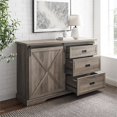 thumbnail image 3 of Farmhouse 56" Sliding X Barn Door Sideboard in Gray Wash, 3 of 8