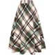 thumbnail image 2 of Falda Larga de Cintura Alta elástica para Mujer, Acampanada, a Cuadros, para Invierno, cálida Long Green/New CH Long Green/New CH Xishao ropa, 2 of 2
