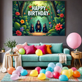 thumbnail image 2 of Decorative Design Banner Gorilla Theme Jungle Backdrop Party Decoration Celebration Banner for Kids Party Indoor Decoration Event Decoration, 2 of 9
