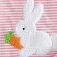 thumbnail image 5 of Xyant Toddler Baby Boy Girl Easter Outfit Waffle Stripe Bunny Carrot Embroidery Short Sleeve Shirt and Shorts Sets Summer Clothes (Pink,12-18 Months), 5 of 7