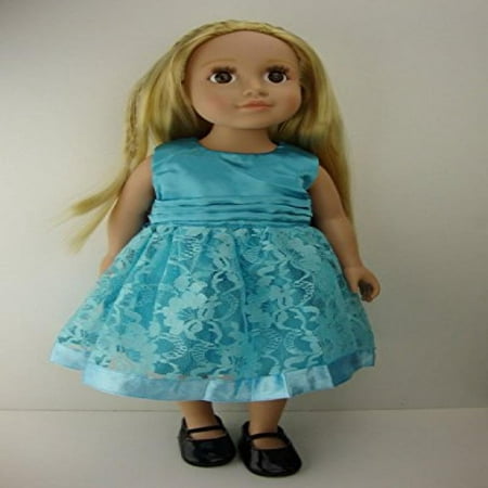 Great Pale Blue Lace Dress Made to Fit the American Girl Dolls Shoes Sold (Best American Made Dress Shoes)