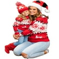 thumbnail image 4 of Maman et Moi Chandails de Noël Flocon de Neige Femmes Enfants Chandail à Manches Longues, 4 of 8