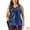 Blue, variant on Women's Plus Sleeveless Sparkle Sequin V Neck Tank Top 4X Gold