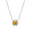 Citrine, variant on Genuine Swiss Blue Topaz And CZ Necklace in Sterling Silver, Adult Female