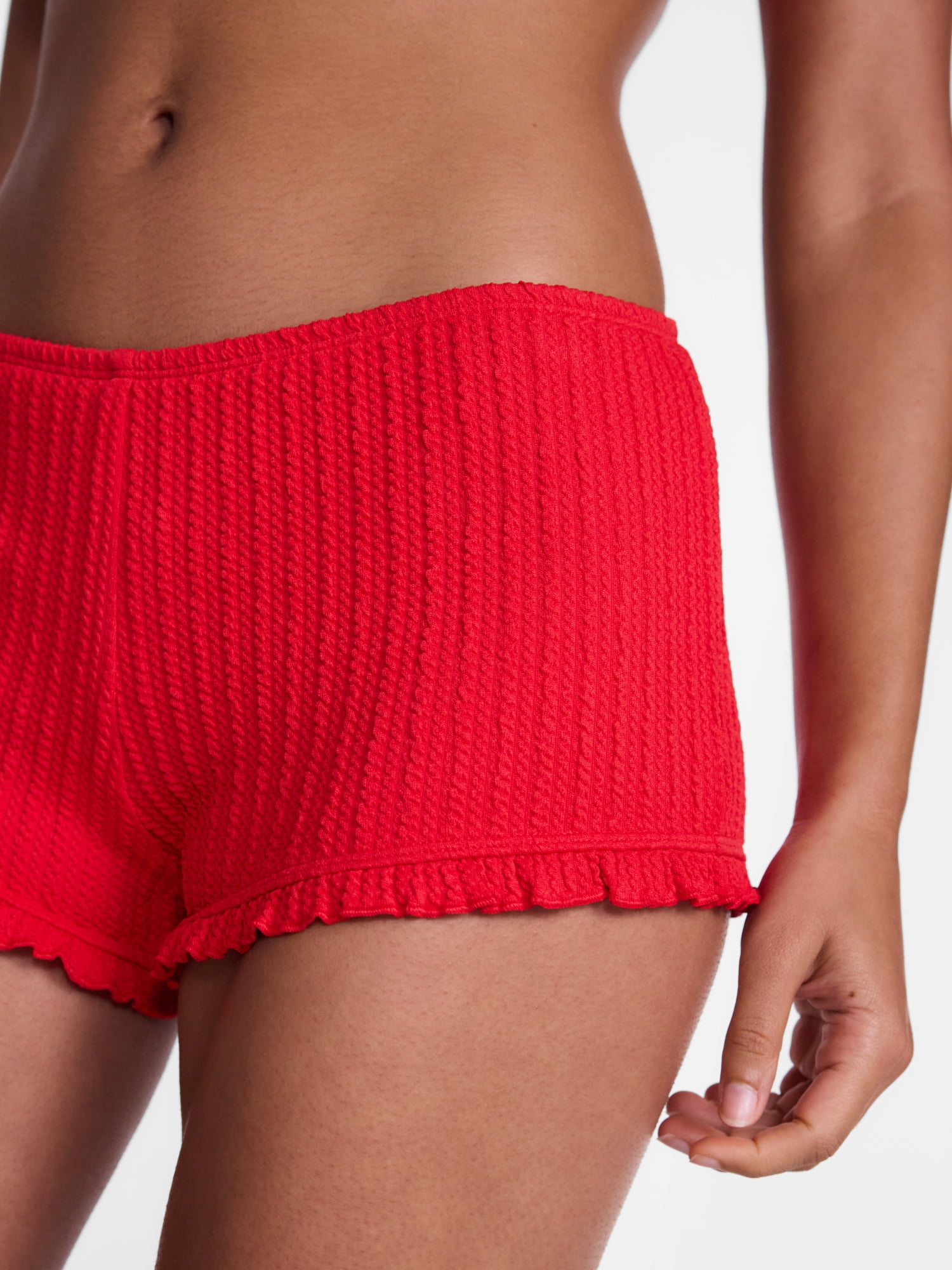 No Boundaries Ruffle Boyshort Swim Bottoms, Women's XXS-XXL
