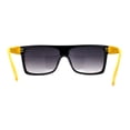 thumbnail image 2 of Womens Flat Top Rectangular Mobster Sunglasses Black Yellow Smoke, 2 of 4