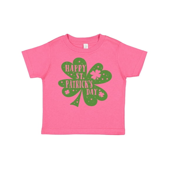 Inktastic Happy St. Patrick's Day Shamrock in Green Boys or Girls Toddler T-Shirt