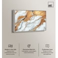 thumbnail image 2 of Gold Marble Boho Neutral Abstract Canvas Wall Art by Art Remedy, Silver Floater Frame, 54"x36", 2 of 7