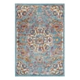 thumbnail image 2 of Luxee Designs Alexandria Collection – 5×7 ft – Medallion Area Rug – Bordered, High-Traffic, Pet-Friendly, Stain Resistance – Sea Blue, Ivory, Orange, Yellow, 2 of 9