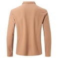 thumbnail image 3 of Men Clothing, Shirts for Men Dressy Causal Waffle Knit Quarter Zip Up Long Sleeve Polo t-Shirt Collared Work Office Tees, 3 of 4