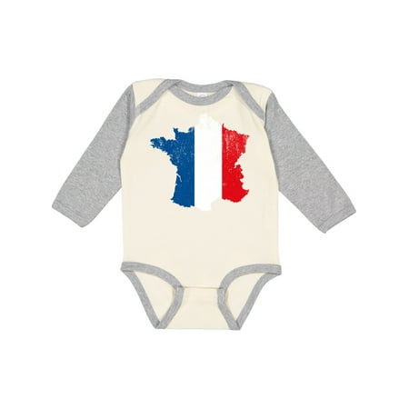 

Inktastic French Map Flag Gift Baby Boy or Baby Girl Long Sleeve Bodysuit