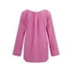 thumbnail image 2 of Blusa de mujer Camisa de color sólido de manga larga Costura de encaje Blusa suelta informal Ropa de otoño, Rosa, L sidaley AP003723-13, 2 of 5