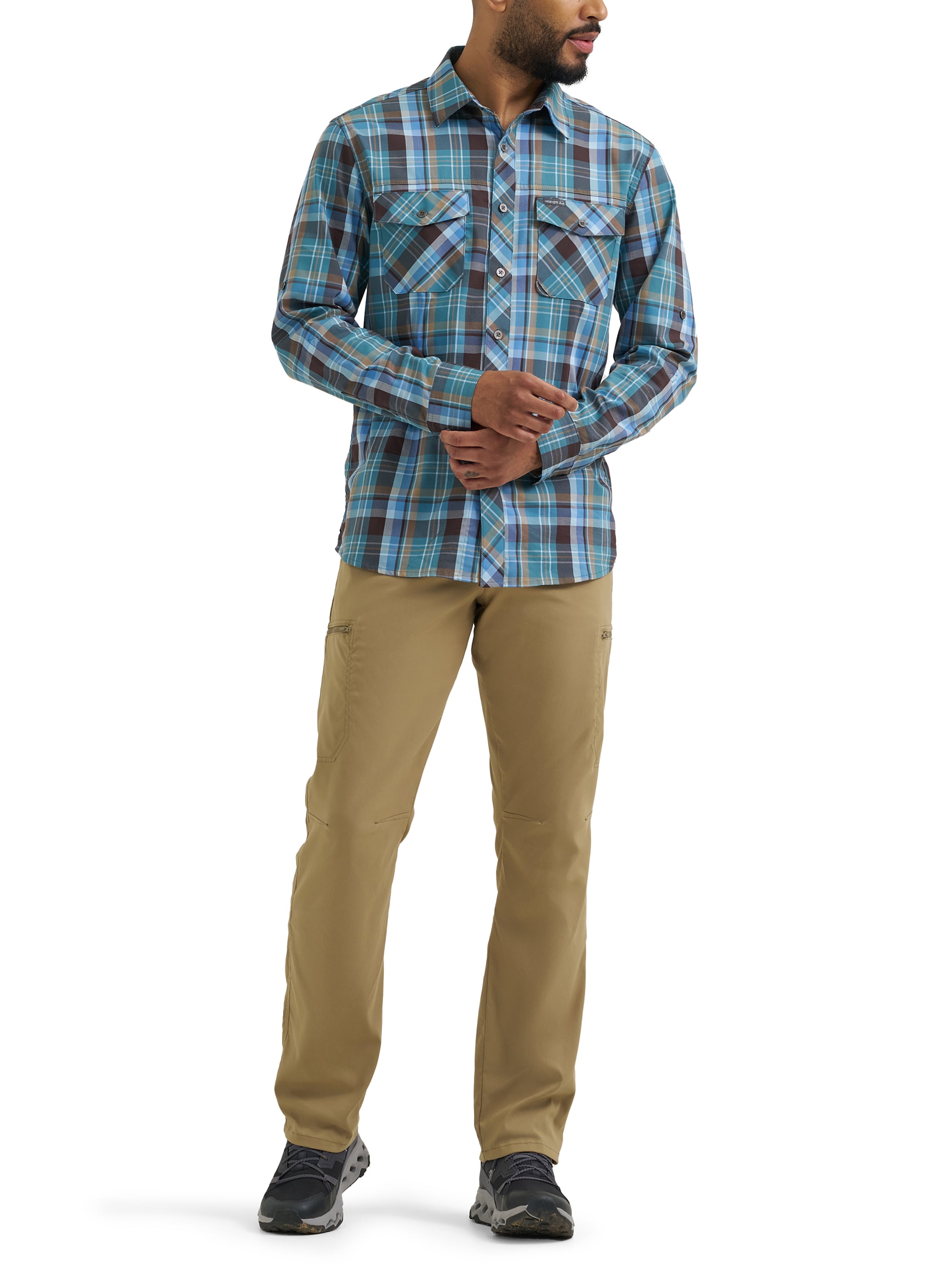 Wranglers Mens All Season Stretch 2 Pocket Long Sleeve