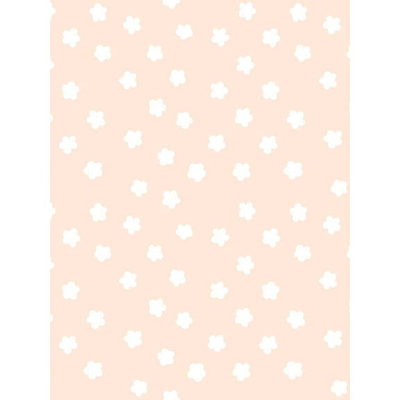 Daisy Removable Vinyl Wallpaper by Barbie - Peach