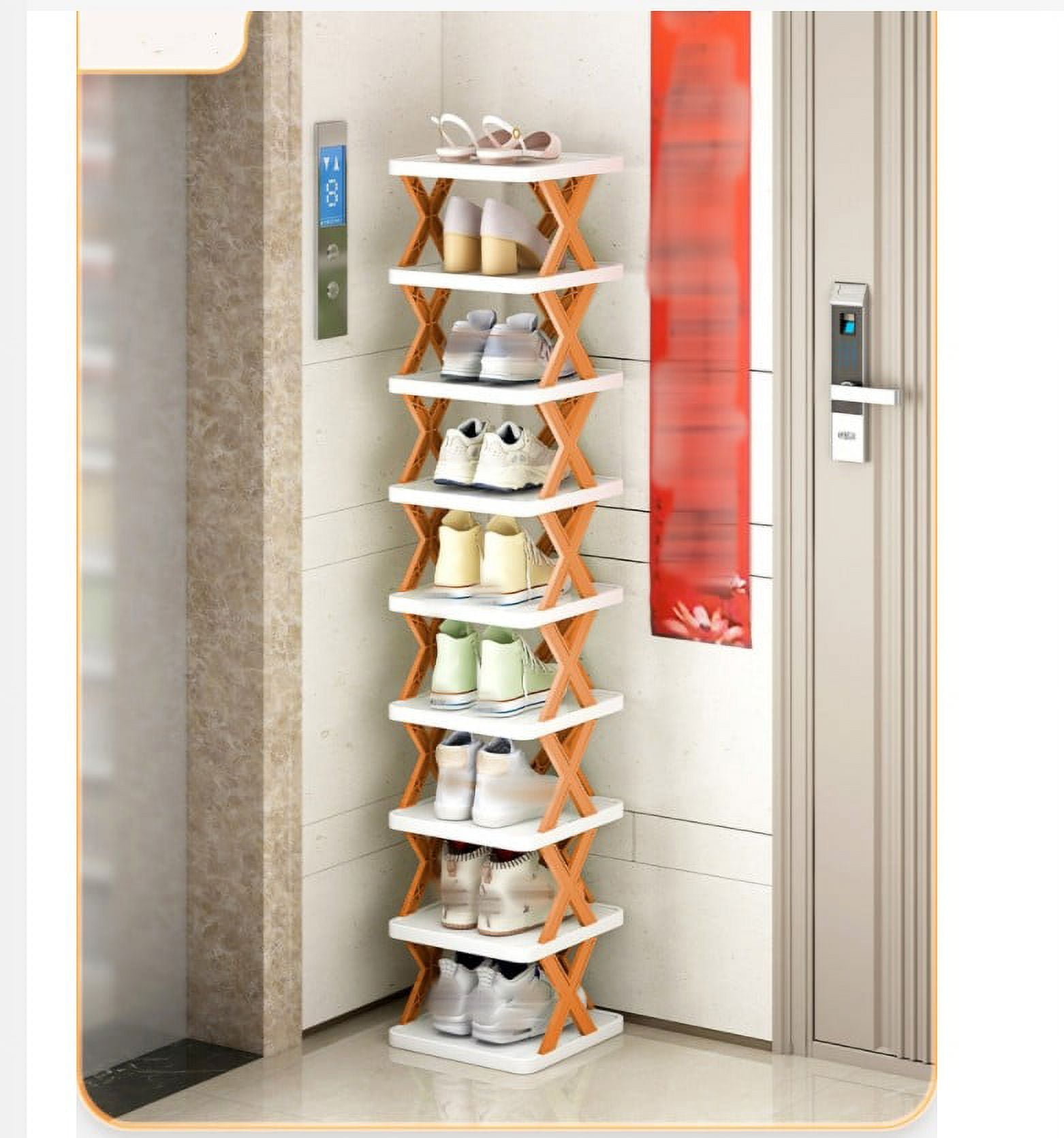 Bumusty Expandable 3 Tier Shoe Rack Organizer, Shoe Organizer for