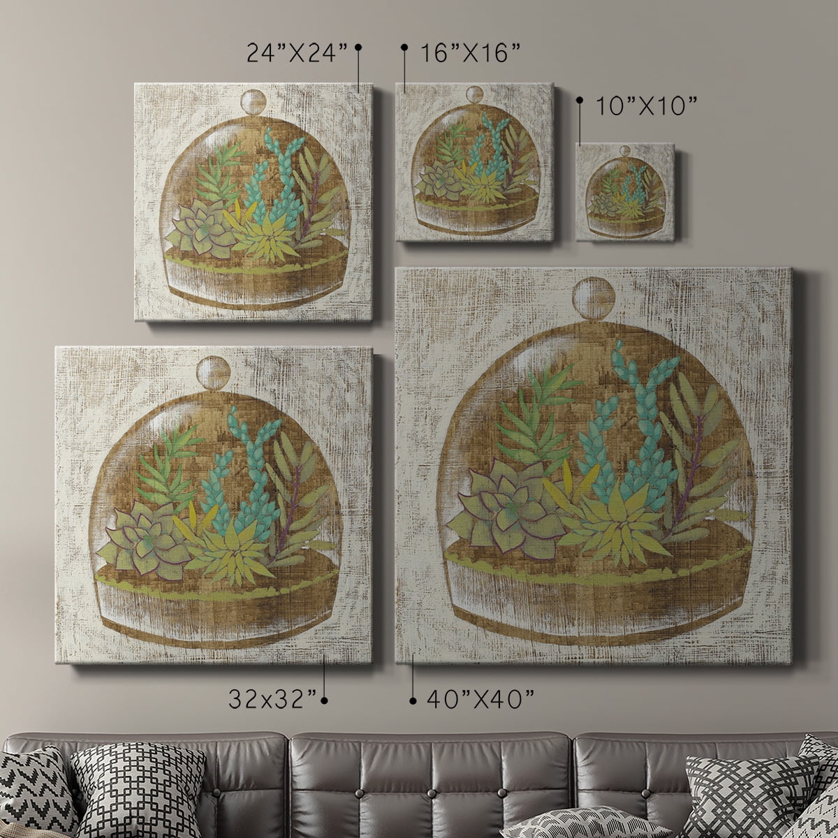 Wexford Home Glass Garden I-Premium Gallery Wrapped Canvas, 24" x 24" - Ready to Hang