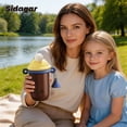 thumbnail image 5 of Sidagar 18 fl oz Leakproof Stainless Stee Insulated Water Bottle with Straw, Wide Mouth, Caramel Cone, 5 of 9