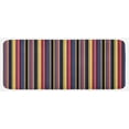 thumbnail image 1 of Modern Kitchen Mat, Colorful Geometric Stripes Lines Vintage Retro Style Design Art Print, Plush Decorative Kitchen Mat with Non Slip Backing, 47" X 19", Multicolor, by Ambesonne, 1 of 1