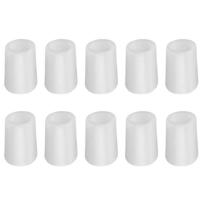 ULTNICE 5 pares de mangas de alivio de dedo del pie de gel protector de dedo del pie del separador del dedo de maíz para dedo pequeño del pie (manga abierta blanca)