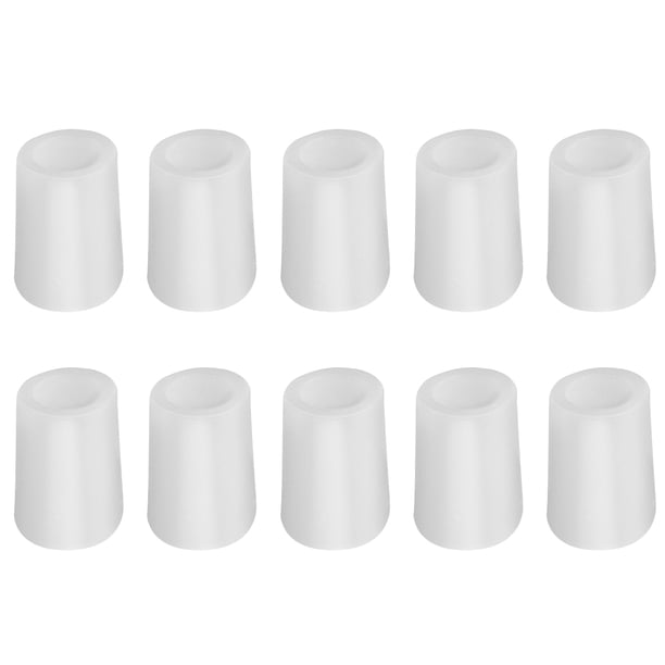 ULTNICE 5 pares de mangas de alivio de dedo del pie de gel protector de dedo del pie del separador del dedo de maíz para dedo pequeño del pie (manga abierta blanca)