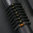 thumbnail image 7 of TINGN Initial Beaded Bracelets for Men 8mm Tiger Eye Lava Rock Stone Handmade Letter Anti Anxiety Bracelets for Men Women Jewelry Gifts, 7 of 7