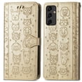 thumbnail image 1 of Funda Cartera FOXDOCK para Samsung Galaxy A14 5G , Flip PU con Relieve de Gatos y Perros, Tarjetero y Soporte, 1 of 6