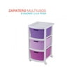 thumbnail image 1 of Torre 3 Niveles Cajonera Multiusos Organizador Plastico lila 6.49 pulg Pido Todo CJN1-3GVT, 1 of 6