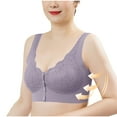 thumbnail image 4 of LLYWEY Soft Wireless Bras for Women Woman Bras Ladies Full Coverage Bra Style-1308 Women's Plus Extra Lift Bra Feature Adult Female Nursing Sports Bras Purples 40B, 4 of 6