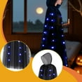 thumbnail image 1 of Capa con capucha de Halloween, túnica de con luz larga unisex, disfraz de parca, disfraz de cosplay para actuación de carnaval, 1 of 8