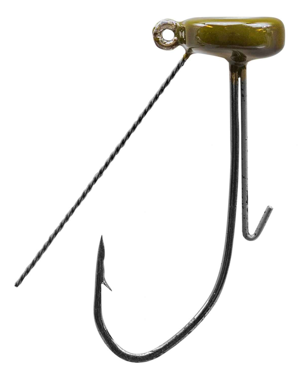(2 pack) Strike King Weedless Ned Jig Head 1/16oz. Green Pumpkin