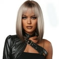 thumbnail image 7 of European Style Women Synthetic Wig Straight Short Hair Gray Headband Fiber, 7 of 7