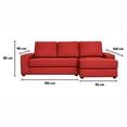 thumbnail image 4 of Sala Kessa Muebles Asturias Chaise Longue Rojo, 4 of 5