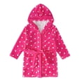 thumbnail image 6 of LIIPEE Girls Hooded Sleepwear Robes Cartoon Graphic Long Sleeve Warm Bathrobes Kids Everyday Homewear 2-10 Years, 6 of 9