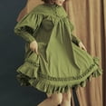 thumbnail image 3 of Victorian Dresses for Women Medieval Irish Traditional Dress Lantern Sleeve Chemise Ruffle Tiered Renaissance Costume, 3 of 5