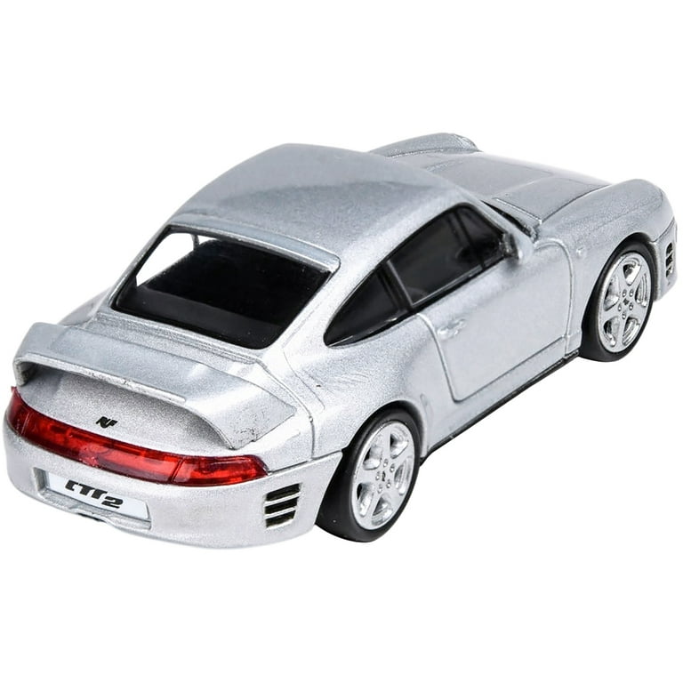 RUF CTR2 Silver Metallic 1/64 Diecast Model Car by Paragon