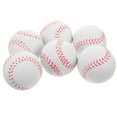 thumbnail image 2 of 6 Pcs Balles d'Entraînement Colorées Softballs PU d'Entraînement Baseballs pour Extérieur, 2 of 9