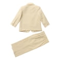 thumbnail image 4 of Haitryli Boys Formal 5 Piece Suit with Shirt and Vest Gentleman Suit for Wedding Party Khaki 10, 4 of 9