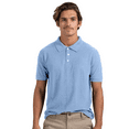 thumbnail image 4 of Tultex Men's 50/50 Sport Pique Polo Shirt, Short Sleeve, Textured Knit, USMCA Certified, Heather Light Blue, M, 4 of 5